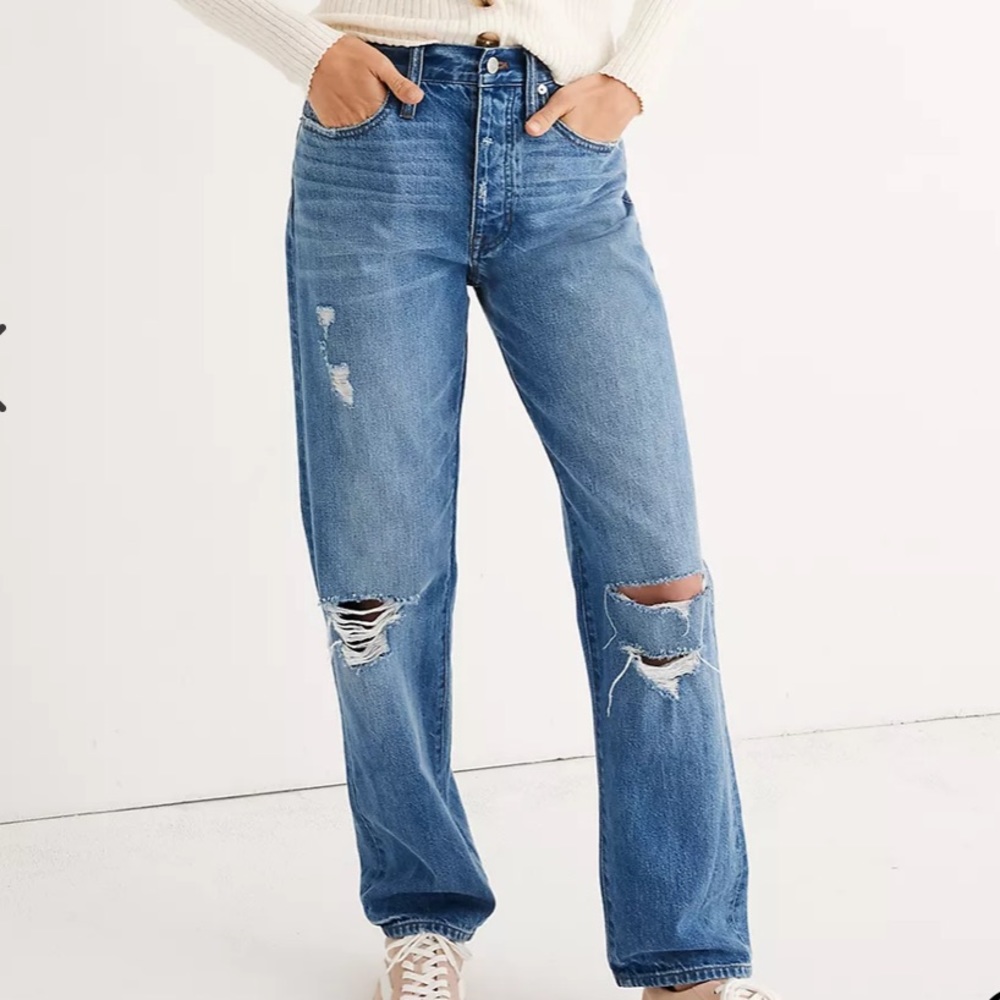 Madewell Dadjean Stassen Distressed Wash Size 23